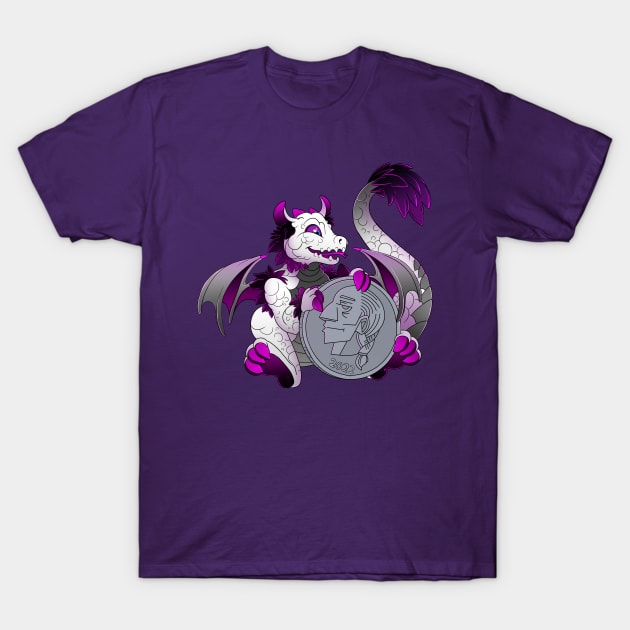 Asexual pride pocket dragon T-Shirt by TheMightyQ